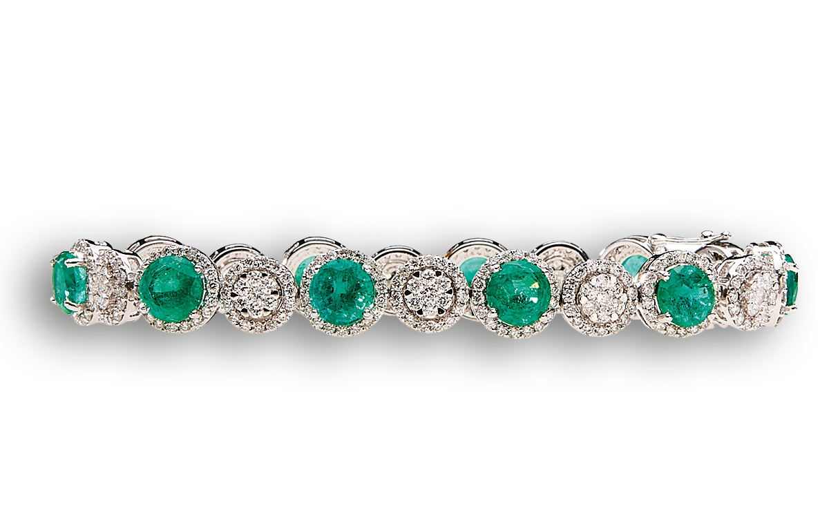 Smaragd Armband mit Diamanten, in Hamburg kaufen bei Juwelier Wilm